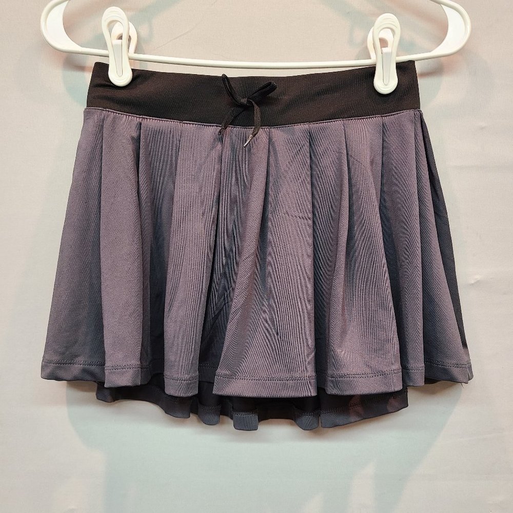 Puma Skort Pleated Skirt Shorts Girls Large Gray Athletic